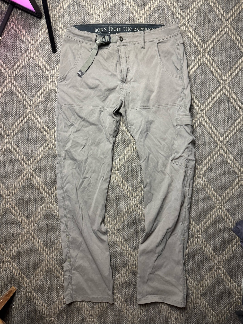 Prana Pants Mens 32x32 Olive Zion Slim Fit Stretch Outdoor Travel Brion